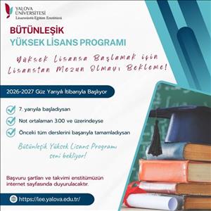 Bütünleşik Yüksek Lisans Programı